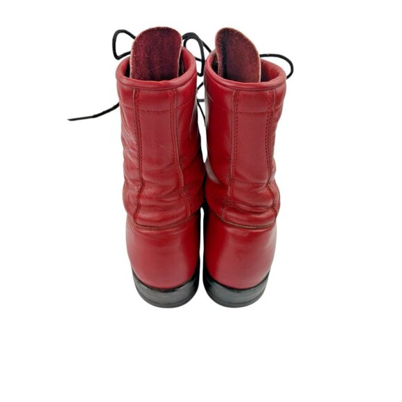 Justin Kiltie Tassle Boots Womens 6.5 Red Leather Western Cowgirl Heritage Lacer - Picture 8 of 16